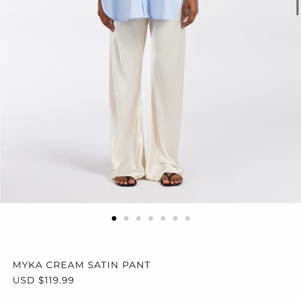 DISSH Cream Satin Pants